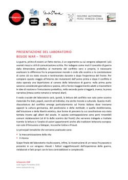 presentazione del laboratorio beside war &ndash; trieste