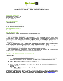 Page 1 REGOLAMENTO OPERAZIONE A PREMI DENOMINATA