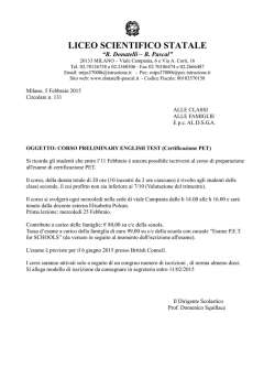 Corso Preliminary English Test (Certificazione Pet)