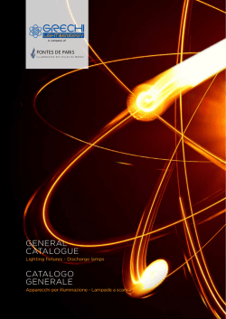 GENERAL CATALOGUE CATALOGO GENERALE
