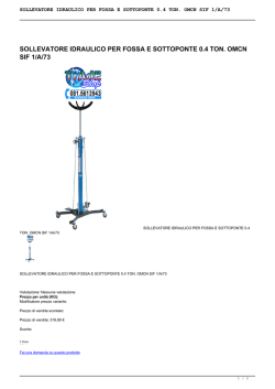 sollevatore idraulico per fossa e sottoponte 0.4 ton