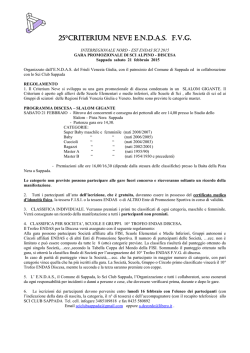 Regolamento discesa - CRAL SAF