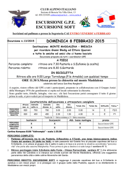 Monte Maddalena per ricordare Ettore Quaroni e Gianni Bledig