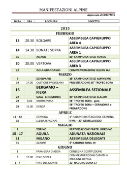 MANIFESTAZIONI ALPINE
