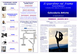 CALENDARIO AGORA` FEB - AGO 2015