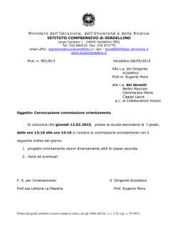 convocazione commissione orientamento