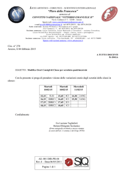 278_Modifica Date Scrutini - Liceo Coreutico, Piero della