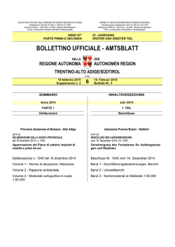 bollettino ufficiale - amtsblatt - Regione Autonoma Trentino Alto Adige