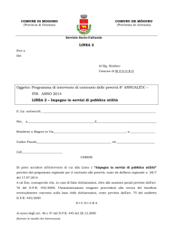 Modulo domanda linea &ndash; 2