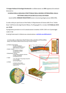 Il Gruppo Italiano di Geologia Strutturale in collaborazione con ENI