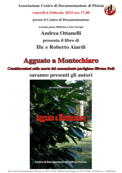 Agguato a Montechiaro - Centro documentazione Pistoia