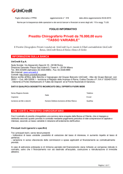 Prestito Chirografario Privati da 76.000,00 euro