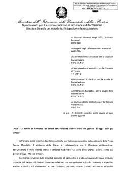 note e bando concorso Grande Guerra