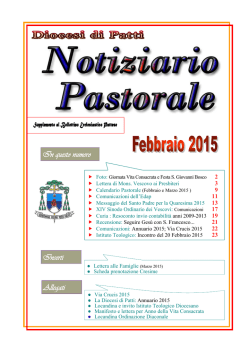 Notiziario Febbraio 2015