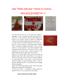 Alla “Pablo Neruda” cresce la cultura… della SOLIDARIETA` !!!