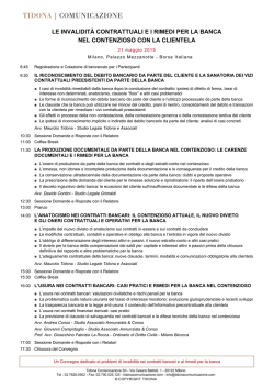 Modulo di iscrizione - Tidona Comunicazione