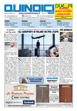 gli aeroporti di milano ok per l`expo