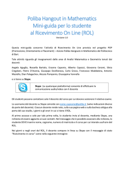 GuidaRoLStudenti - Politecnico di Bari