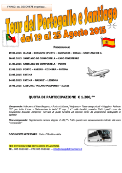 Tour del Portogallo e Santiago