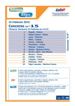 Concorso n&deg;15 - PuntoSnaiSalento