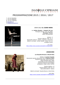 nuove proposte 2015 / 2017 - Daniele Cipriani Entertainment