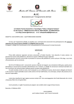 lettera invio classifica di istituto