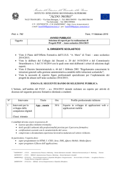 BandoselezioneespertoprogettoPOF