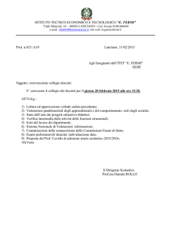 COllegio docenti Febbraio - I.t.e.t. Enrico Fermi Lanciano