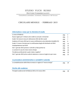 Circolare Febbraio 2015