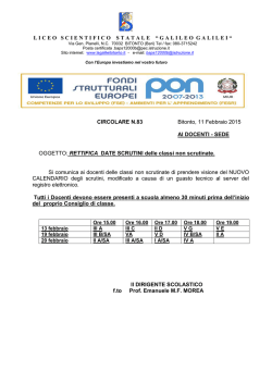 Circolare docenti 11 febbraio 2015_Rinvio scrutini