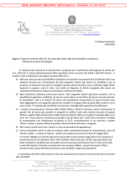 Dati alunni disabili - Treviso – Ufficio scolastico territoriale