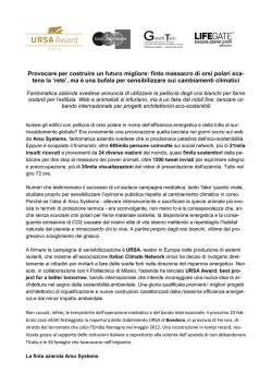 Provocare per costruire un futuro migliore: finto massacro di orsi