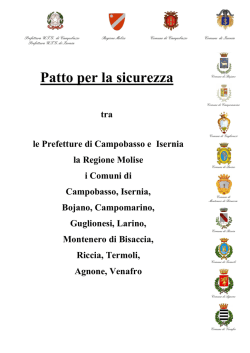 Patto per la sicurezza di Campobasso 13.02.2015
