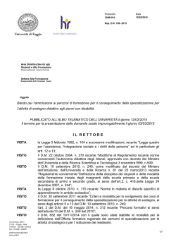 Specializzazione per l`attivit&agrave; di sostegno didattico agli