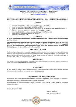 Manifesto Imu terreni agricoli