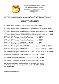 ESTRAZIONE Numeri vincenti della lotteria del
