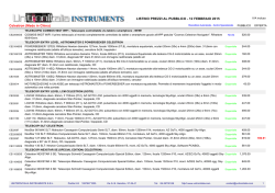 LISTINO PREZZI AL PUBBLICO - 12 FEBBRAIO 2015
