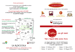 Men&ugrave; della Serata - Strada del Vino Colli Euganei