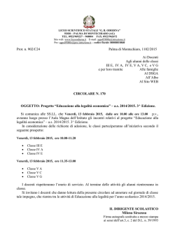 Prot. n. 902/C24 Palma di Montechiaro, 1102/2015 Ai Docenti Agli