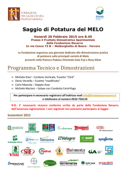 Giornata di potatura melo