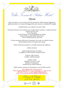 scarica il menu - Villa Fenaroli Palace Hotel