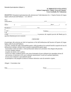 Domanda di - IC Madre Teresa Calcutta