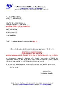 addestrativa regionale sezione trampolino el. milano 21 febbraio 2015