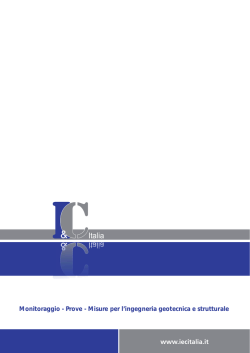 Monitoraggio - Prove - Misure per l`ingegneria