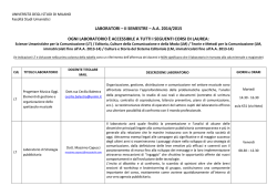 Laboratori 2012-2013 - Dipartimento di Studi storici