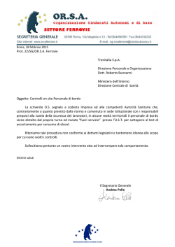 Controlli on site (per consumo di alcool)