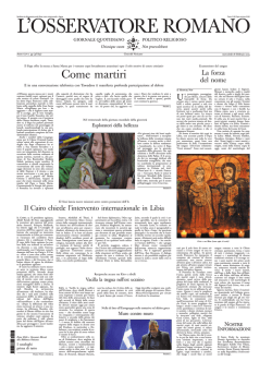L`OSSERVATORE ROMANO