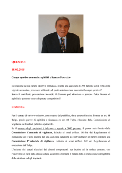 Leggi il quesito e la risposta di Michele Pezzullo, Com.te di P.M., a.r.