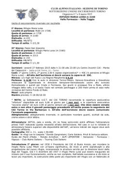 7-8 marzo 2015 - due giorni in Valle Formazza al rifugio Maria Luisa