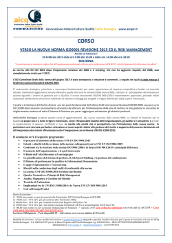 AICQ ER Nuova ISO9001 2015 e il Risk Management